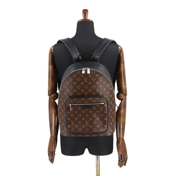 Louis Vuitton Monogram Macassar Josh NV Backpack Rucksack Brown Black - Picture 8 of 8